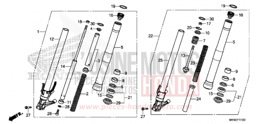 GABEL, VORNE CBR650RAK de 2019
